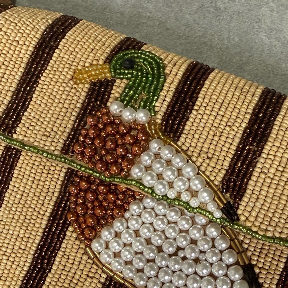 NEW Anthropologie The Fiona Beaded Bag: Animal Edition- Duck - Picture 7 of 7